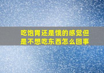 吃饱胃还是饿的感觉但是不想吃东西怎么回事