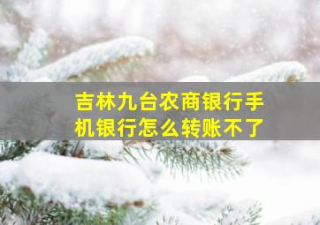 吉林九台农商银行手机银行怎么转账不了