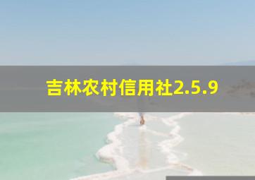 吉林农村信用社2.5.9