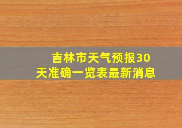 吉林市天气预报30天准确一览表最新消息