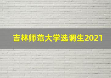 吉林师范大学选调生2021