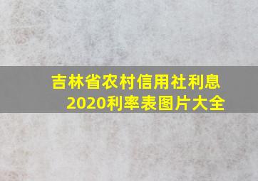 吉林省农村信用社利息2020利率表图片大全