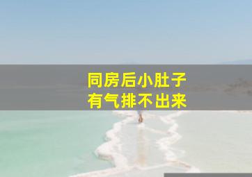 同房后小肚子有气排不出来