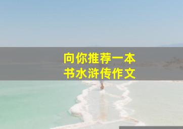 向你推荐一本书水浒传作文