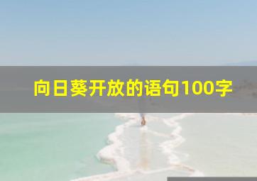 向日葵开放的语句100字