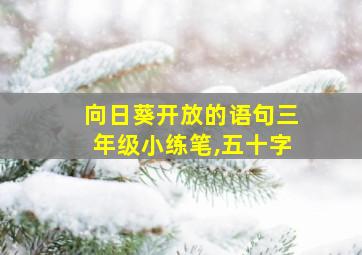 向日葵开放的语句三年级小练笔,五十字