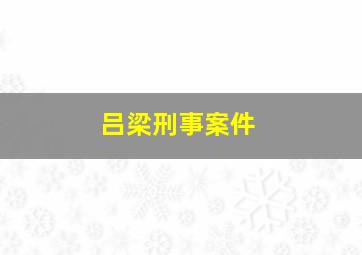 吕梁刑事案件