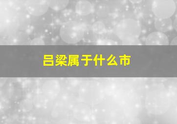 吕梁属于什么市