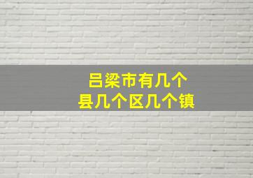 吕梁市有几个县几个区几个镇