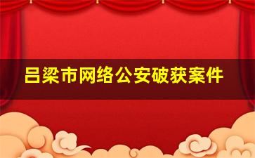 吕梁市网络公安破获案件