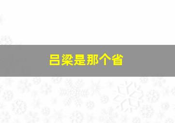 吕梁是那个省