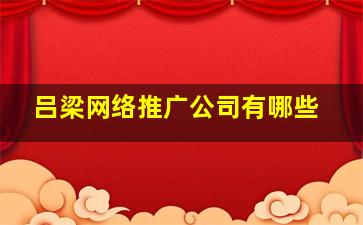 吕梁网络推广公司有哪些