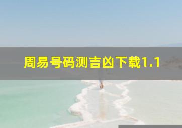 周易号码测吉凶下载1.1