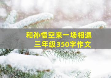 和孙悟空来一场相遇三年级350字作文