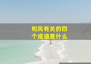 和风有关的四个成语是什么