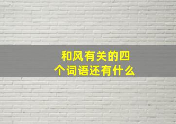 和风有关的四个词语还有什么