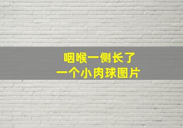 咽喉一侧长了一个小肉球图片