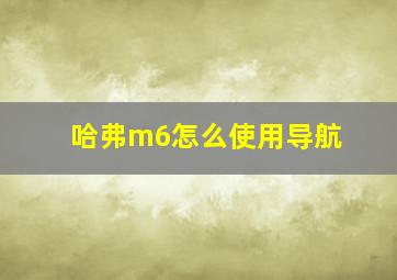 哈弗m6怎么使用导航