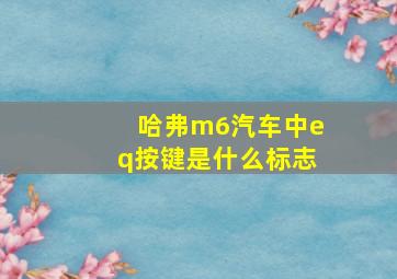 哈弗m6汽车中eq按键是什么标志