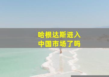 哈根达斯进入中国市场了吗