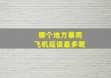 哪个地方暴雨飞机延误最多呢