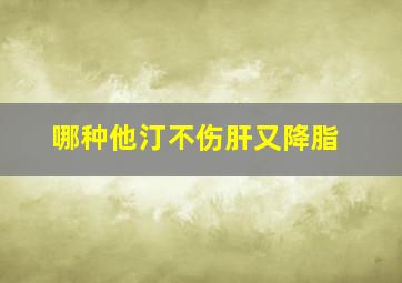 哪种他汀不伤肝又降脂