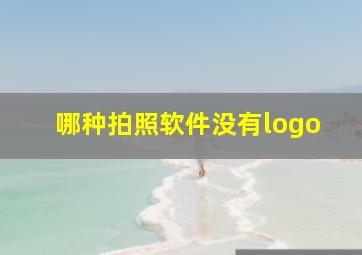 哪种拍照软件没有logo