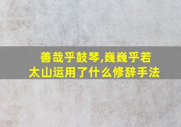 善哉乎鼓琴,巍巍乎若太山运用了什么修辞手法