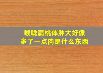 喉咙扁桃体肿大好像多了一点肉是什么东西