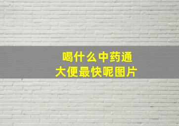 喝什么中药通大便最快呢图片