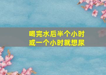 喝完水后半个小时或一个小时就想尿