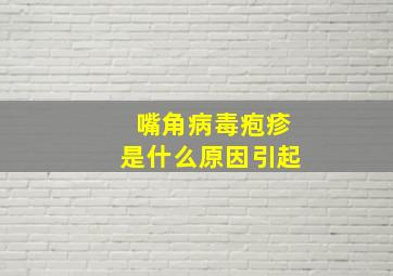 嘴角病毒疱疹是什么原因引起