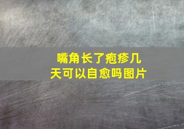 嘴角长了疱疹几天可以自愈吗图片