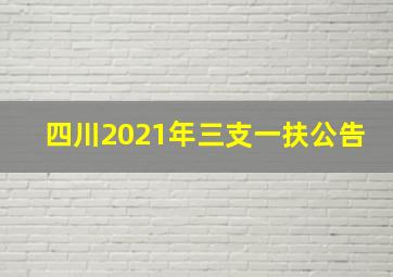 四川2021年三支一扶公告