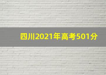 四川2021年高考501分