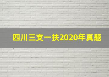 四川三支一扶2020年真题