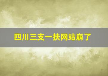 四川三支一扶网站崩了