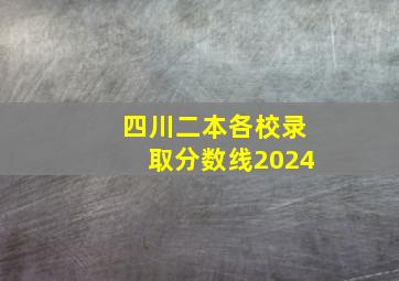 四川二本各校录取分数线2024