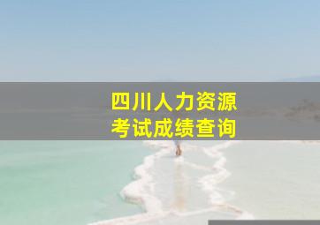 四川人力资源考试成绩查询