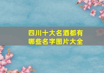 四川十大名酒都有哪些名字图片大全