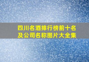 四川名酒排行榜前十名及公司名称图片大全集