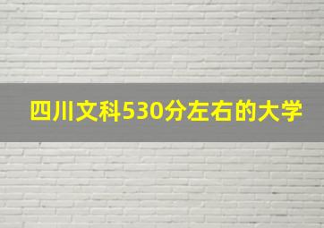 四川文科530分左右的大学