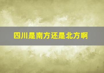 四川是南方还是北方啊