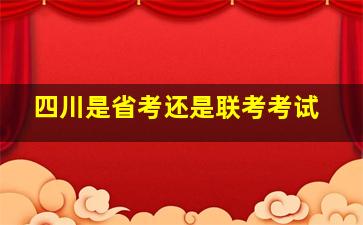 四川是省考还是联考考试