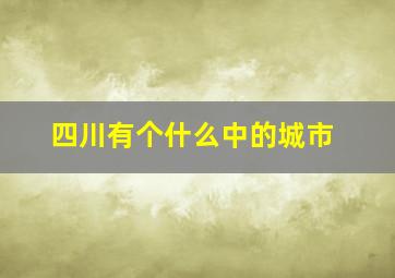 四川有个什么中的城市