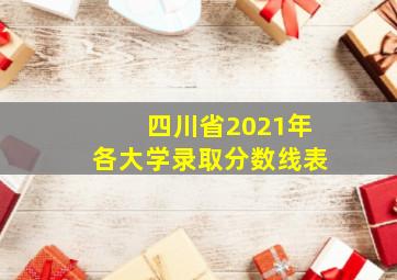 四川省2021年各大学录取分数线表