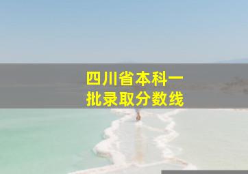 四川省本科一批录取分数线