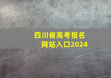 四川省高考报名网站入口2024