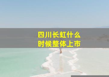 四川长虹什么时候整体上市