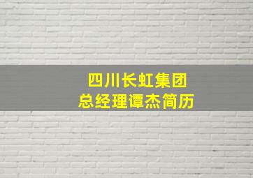 四川长虹集团总经理谭杰简历